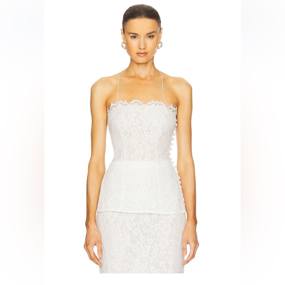 HELSA The Forever Audrey Lace Camisole Elegant White Lace Top ,S - Picture 2 of 15